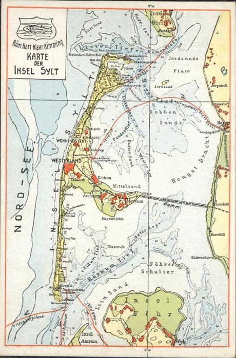 Insel Sylt Landkarte