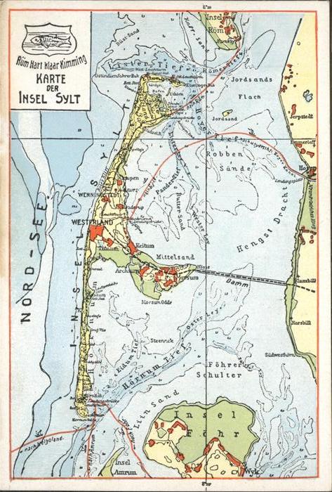 Insel Sylt Landkarte