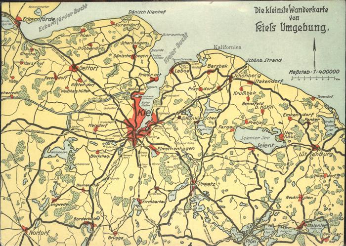 KIEL CITY Wanderkarte