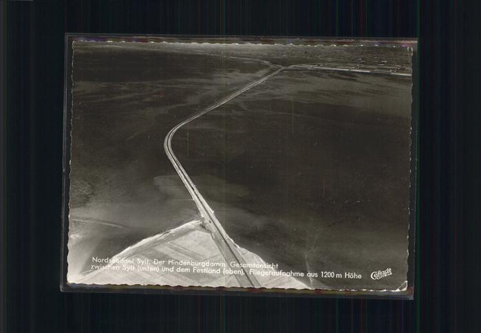 Insel Sylt Hindenburgdamm Fliegeraufnahme