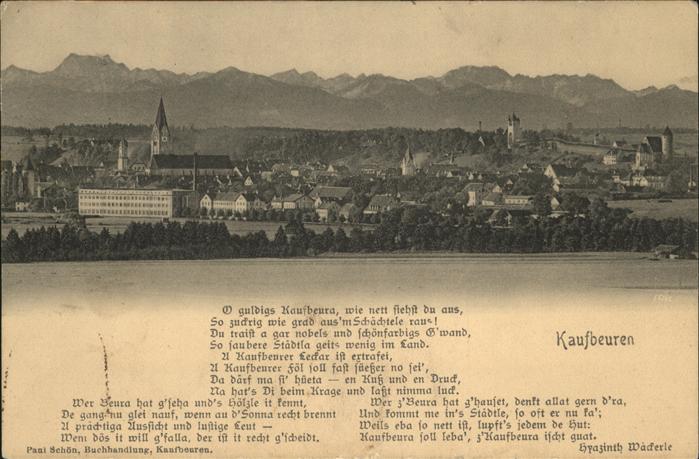 Kaufbeuren Gesamtansicht Gedicht