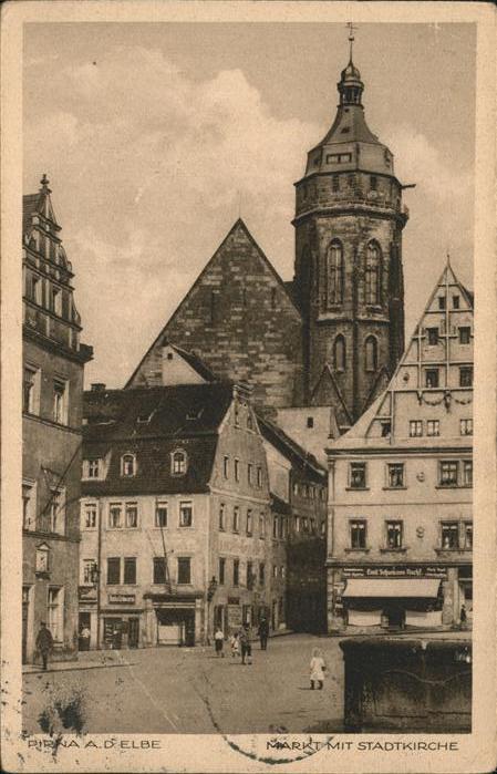 Pirna Elbe Sachsen Elbe
Markt
Stadtkirche