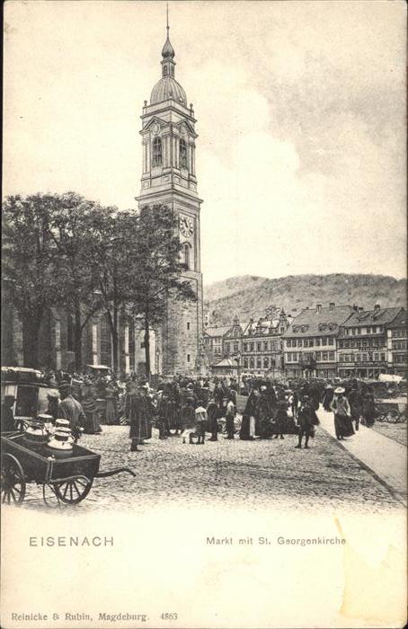 Eisenach Thueringen Markt St Georgen Kirche