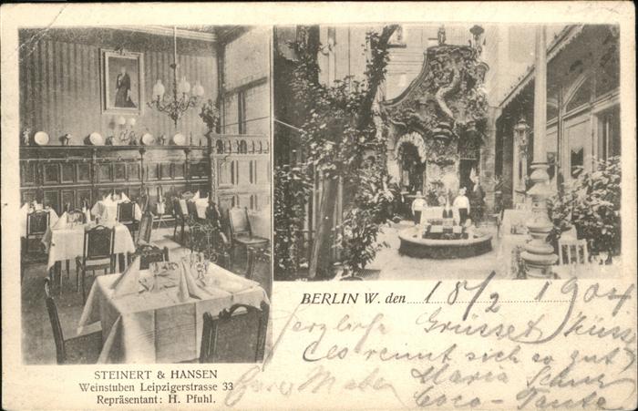 BERLIN  CITY Steinert Hansen Weinstube