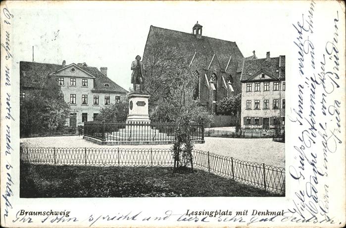 BRAUNSCHWEIG  CITY Lessingplatz Denkmal