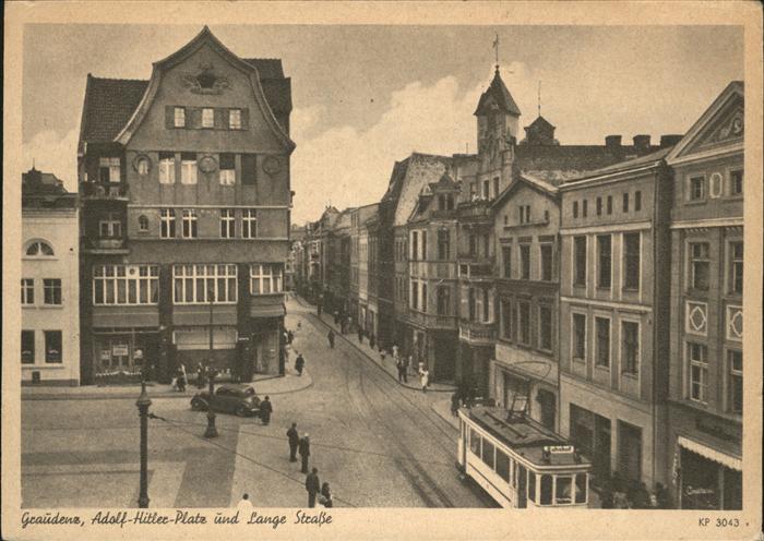 Graudenz Westpreussen Langestrasse Strassenbahn