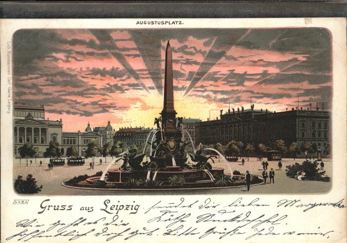 Leipzig Augustusplatz Brunnen