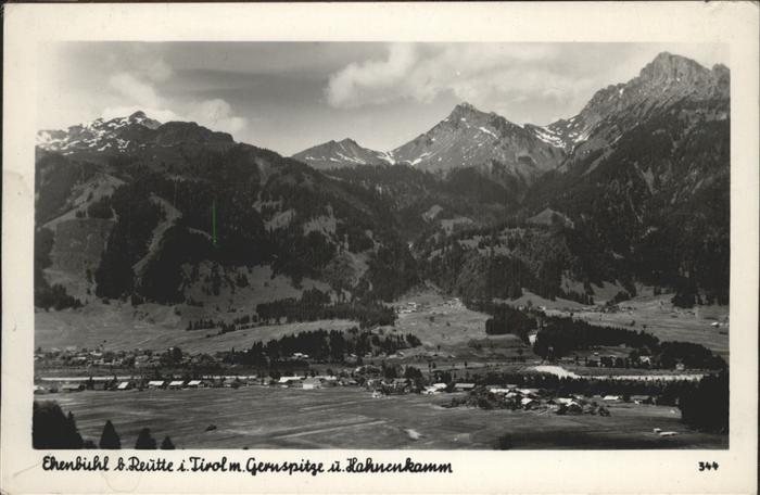 Reutte Tirol Ehenbühl Gernspitze Hahnenkamm