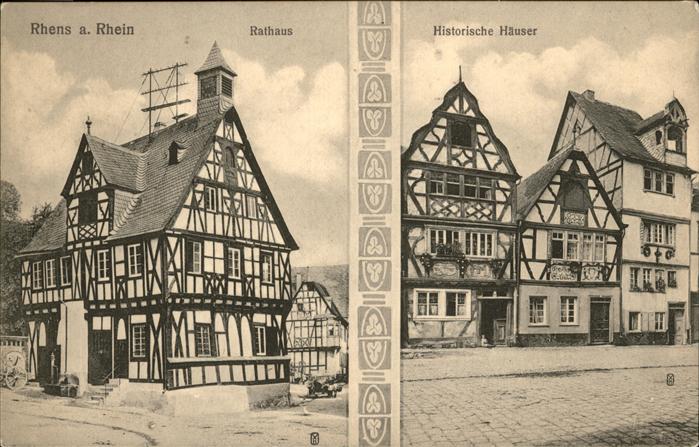 Rhens Rathaus Historische Häuser Fachwerkhaus