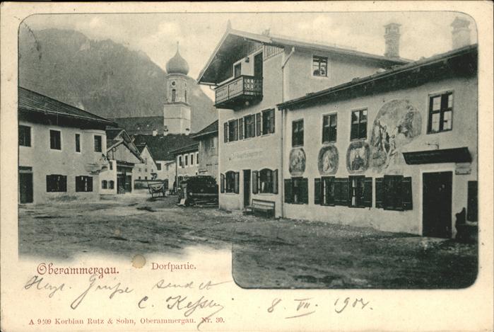 OBERAMMERGAU Bayern Dorfpartie