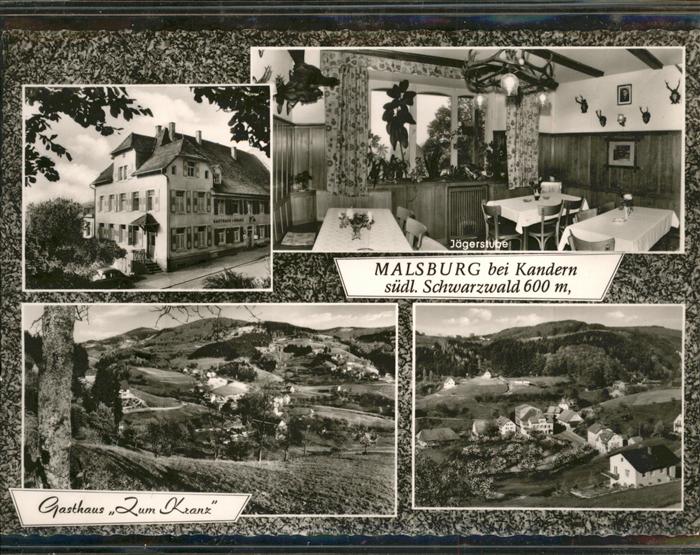 Malsburg-Marzell Jägerstube Gasthaus zum Kranz Bes. Erna
