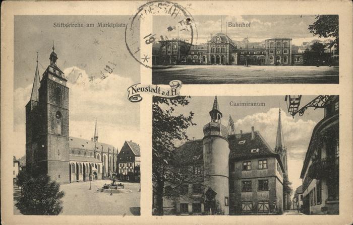 Neustadt Weinstrasse Bahnhof Casimiranum Stiftskirche