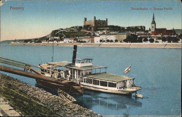 Bratislava Pressburg Pozsony Donau Partie Dampfer Pressburg