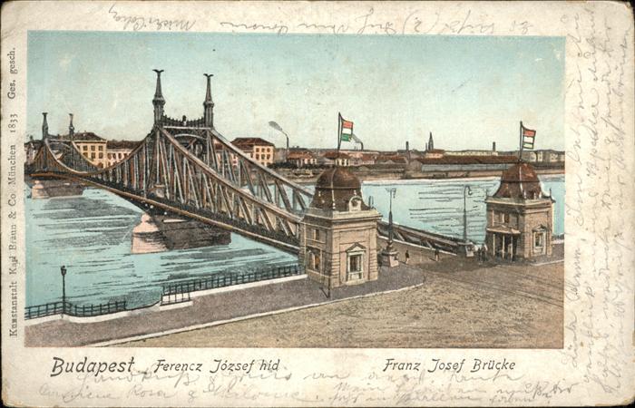 Budapest Franz Josef Brücke Goldfenster