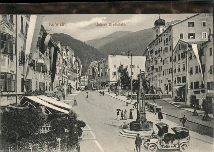 Kufstein Tirol Unterer Stadtplatz Brunnen