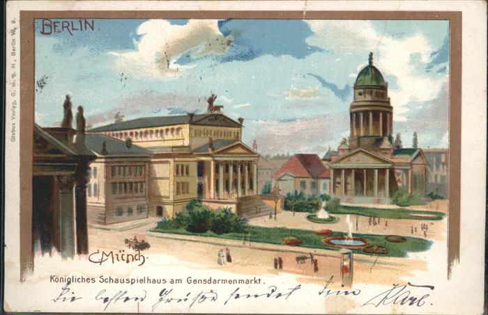 Berlin Schspielhaus Gensdarmenmarkt Springbrun