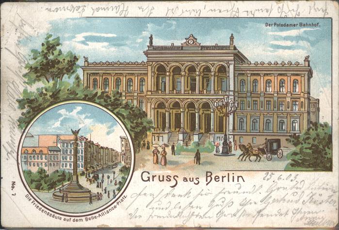 Berlin Potsdamer Bahnhof Friedrichsäule Kutsch