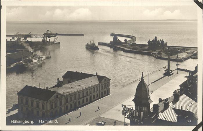 Haelsingborg Hamnbild Schiff