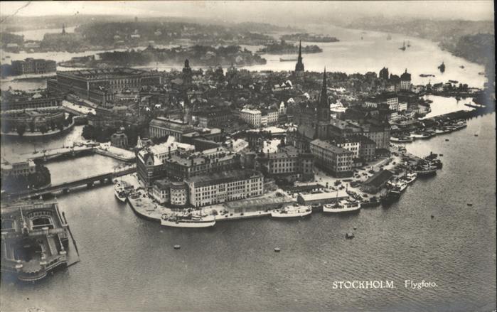 Stockholm Fliegeraufnahme Schiff