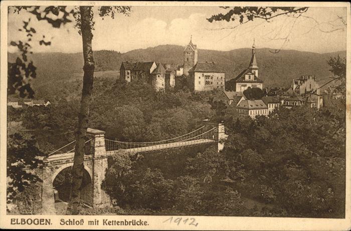 Elbogen Loket Schloß Kettenbrücke