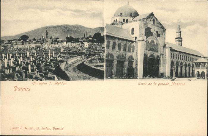Damas Damaskus Syria Cimetiere di Meidan Grande Mosquee