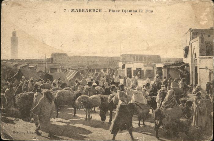 Marrakech Marrakesch Place Djemaa El Fua Esel