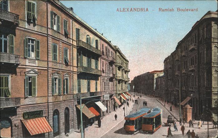 Alexandria Alexandrie Aegypten Ramleh Boulevard Strassenbahn