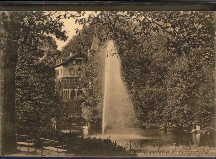Neustadt Weinstrasse Königsmühle Springbrunnen Schwan