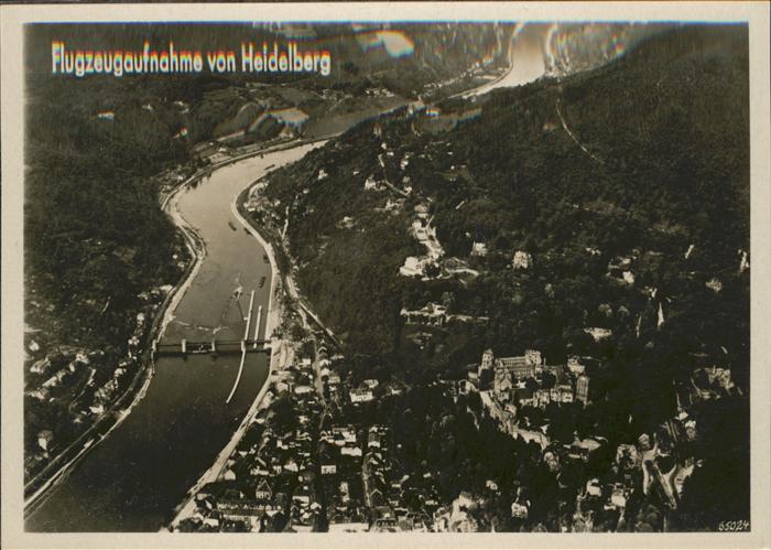 Heidelberg Neckar Fliegeraufnahme Brücke
