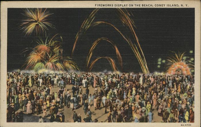Coney Island New York Fireworks Display
Beach