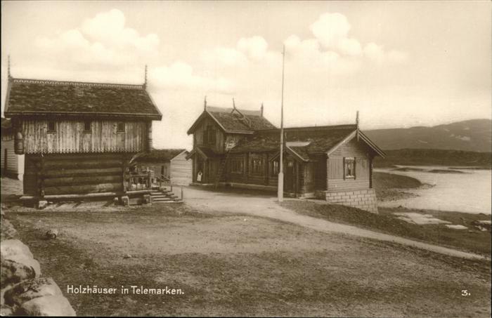 Norwegen Norge Haus und Siedlung
Holzhaeuser