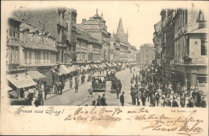 Prag Prahy Prague Der Graben