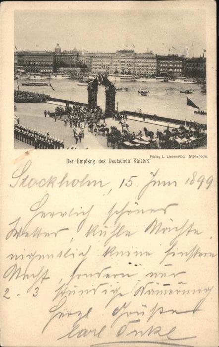 Stockholm Empfang des deutschen Kaisers