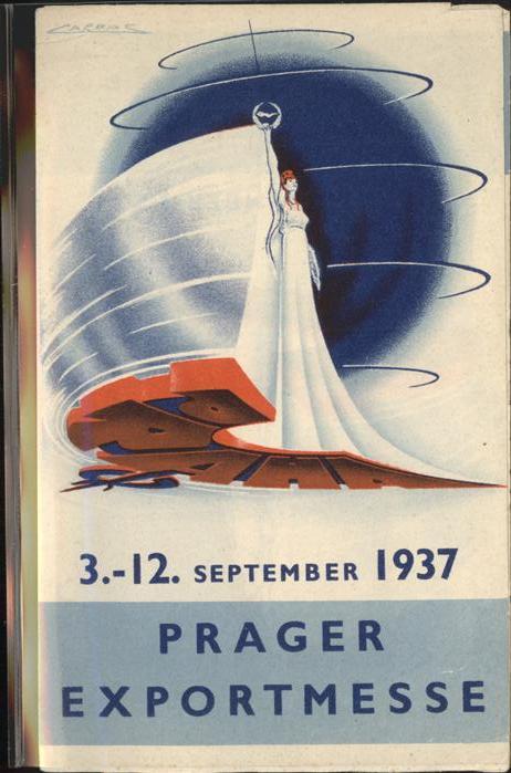 Prag Prahy Prague Prager Exportmesse 1937