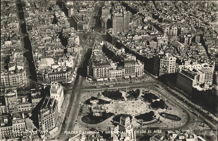 Barcelona Cataluna Palaza Fliegeraufnahme