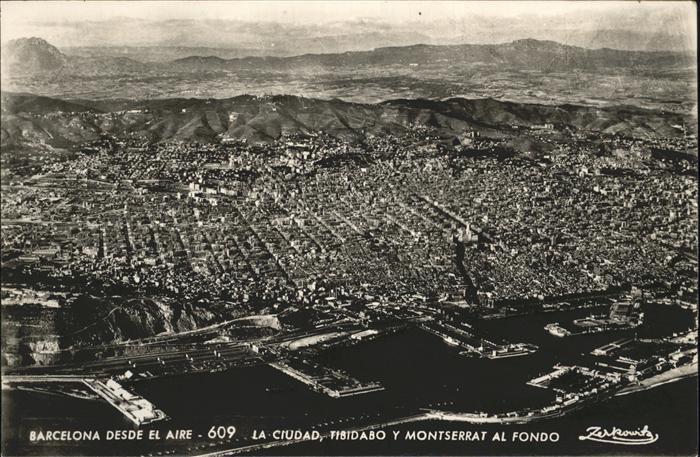 Barcelona Cataluna Fliegeraufnahme