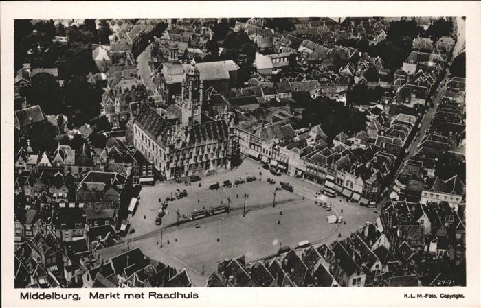 Middelburg Zeeland Markt Raadhuis Fliegeraufnahme