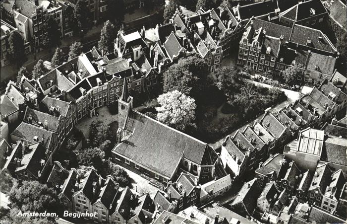 Amsterdam Niederlande Begijnhof Fliegeraufnahme