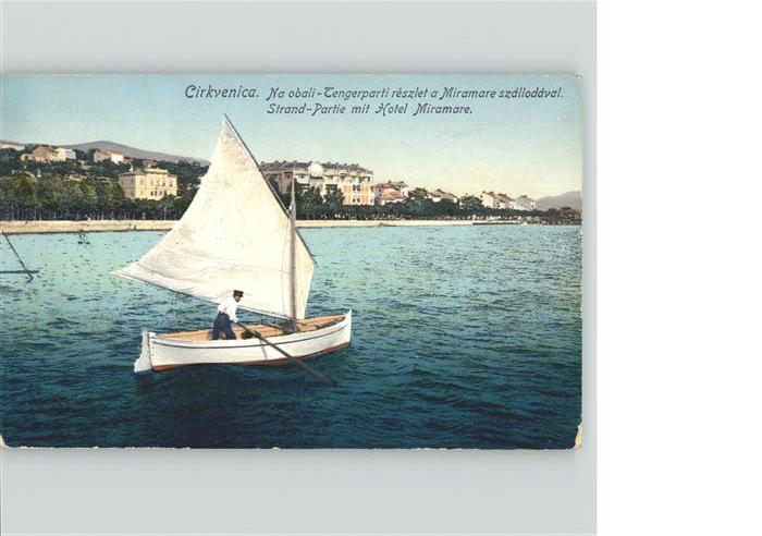 Cirkvenica Strand Hotel Miramare Segelboot
