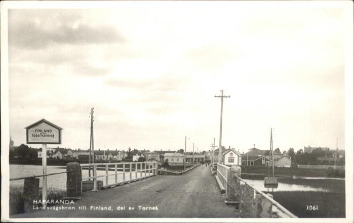 Haparanda Landsvägsbron till Finland