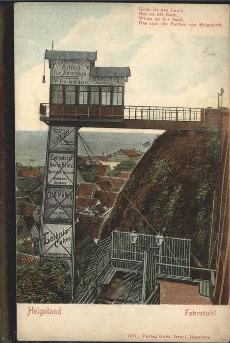 HELGOLAND Insel Schleswig-Holstein Fahrstuhl