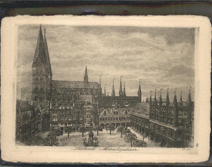 LueBECK  CITY Kupferradierung
Marktplatz