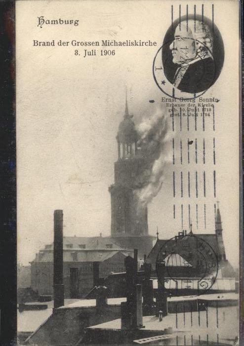 Hamburg Brand der Michaeliskirche 
8. Juli 190