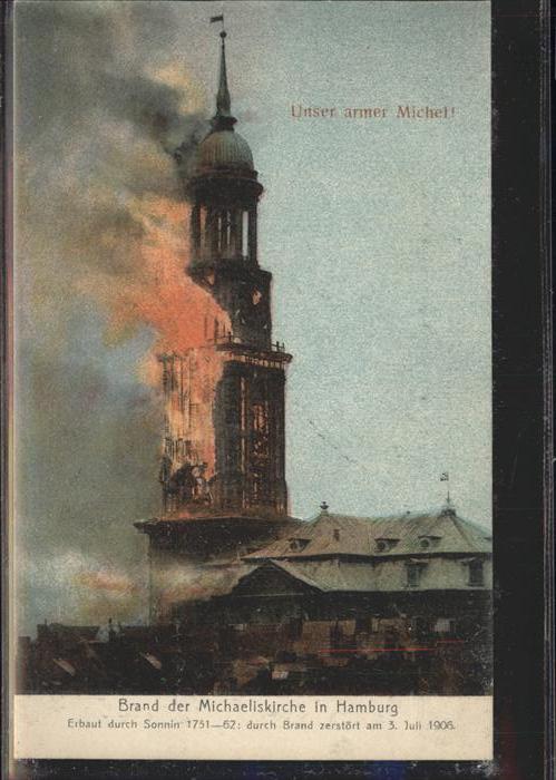 Hamburg Brand der Michaeliskirche 
3. Juli 190
