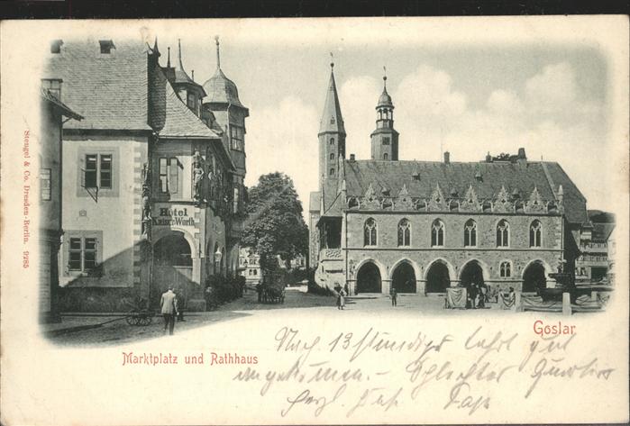 GOSLAR Harz Niedersachsen Marktplatz Rathaus