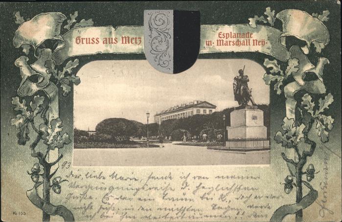 Metz  57 Moselle Esplanade Denkmal Ney