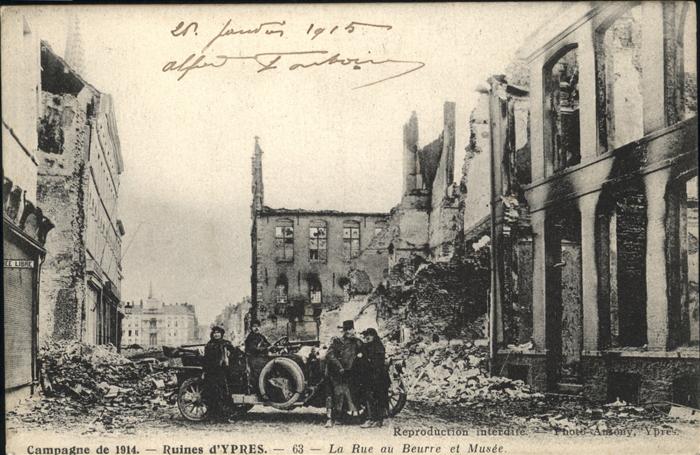Ypern Ypres Ruines 1914