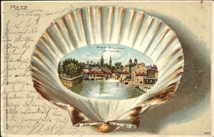Metz 57 Moselle Les Thermes Prägedruck