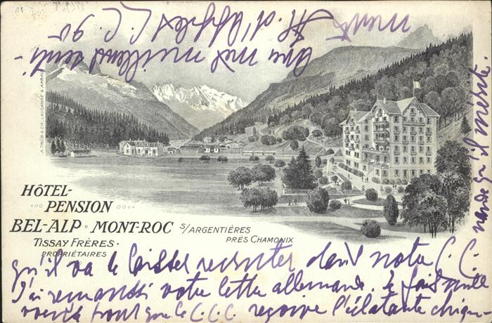 Argentiere Haute-Savoie Hotel-Pension Bel-Alp Mont-Roc
