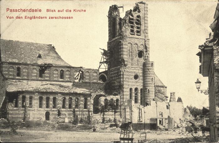Passchendaele Westflandern Kirche
von den Engländern zerschossen